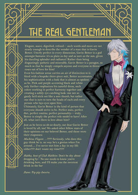 Gavis Bettel Fanzine article