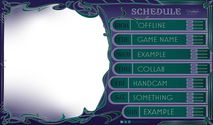 Vtuber branding project: Schedule